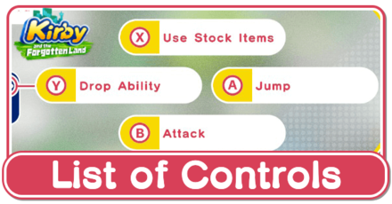 Kirby and the Forgotten Land - List of Controls