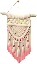 The Pink version of Macrame Tapestry