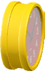The Yellow version of Double-Sided Wall Clock