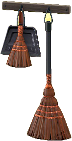 The Dark Brown version of Broom and Dustpan