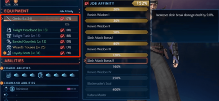 Stacking Equipment For Job Affinity Bonuses Highlight