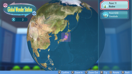 Pokemon BDSP - GWS Globe Main Screen