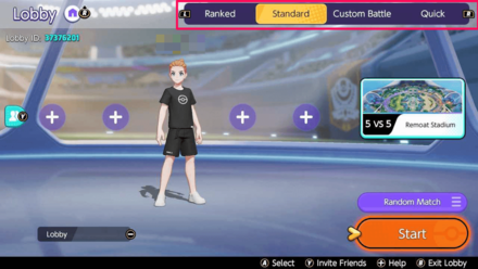 Pokemon UNITE - Choose Game Mode