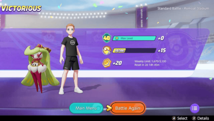 Pokemon UNITE - CPU Match Reward