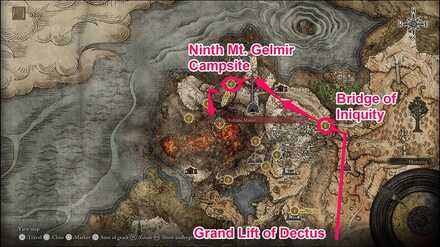 Elden Ring - route to Volcano Manor