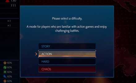 Action Mode Difficulty