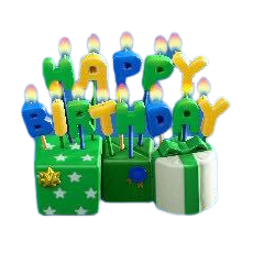 The Green version of Birthday Candles