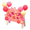 The Pink version of Birthday Sign