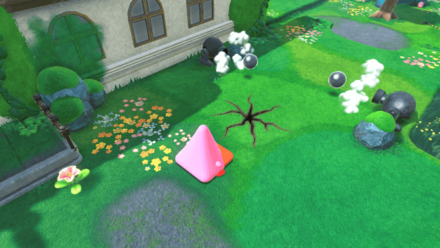 Cone Mouth Kirby Cracks on the Ground