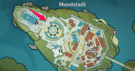 Genshin - Malady Quest Location, Mondstadt near the statue