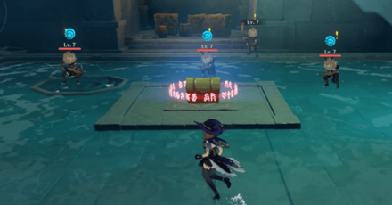 Genshin - Temple of the Lion - Archon Quest Lisa - Defeat 4 Hilichurl Shooters