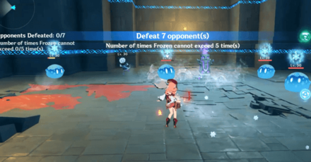 Genshin - Temple of the Lion Secret Hideout - Defeat 7 Opponents