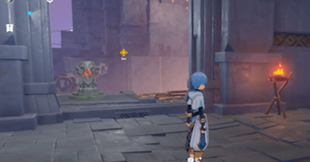 Genshin - Temple of the Falcon Archon Quest - Shoot the Pyro Monument with Charged Attack