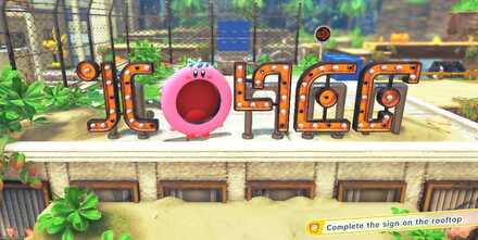 Kirby - Complete the sign on the rooftop