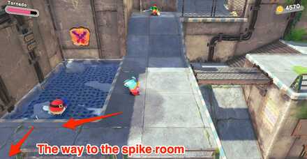 Kirby - Avoid the spikes in the secret room