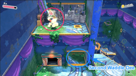 Kirby - Grab the invincible candy and defeat Wild Edge at the third area