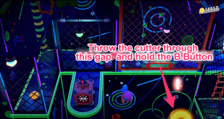 Kirby and the Forgotten Land - Throw the cutter through the gap