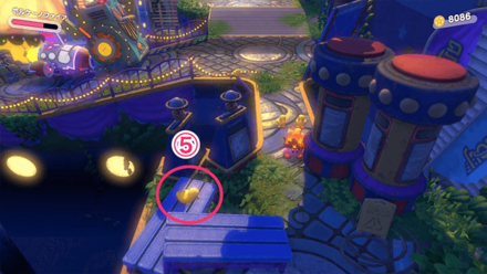 Kirby and the Forgotten Land - On the Blue Bench At the End of the Hidden Passage