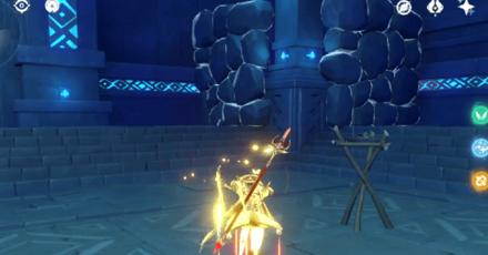 Genshin - Temple of the Wolf Trial Domain - Destroy Rock Wall for Common Chest in Trial 2