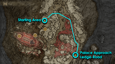 How to get to the Palace Approach Ledge-Road