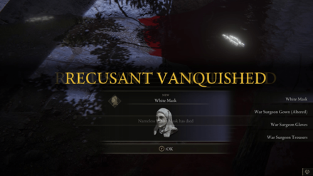 Defeat the White Mask for the Armor Set