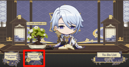 Genshin Impact - When Flowers Bloom Ayato Web Event - Cultivation and Care