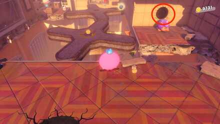 Kirby - Fit through the circular-shaped hole using the Ring Mouth