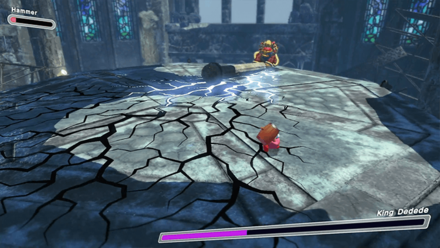 Kirby and the Forgotten Land - Avoid the Cracked Spots on the Arena