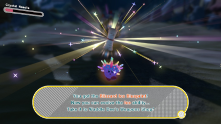 Kirby Blizzard Ice Blueprint Defeating Sillydillo