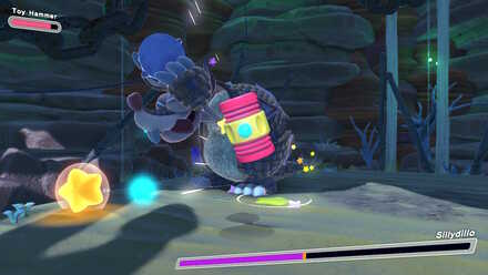 Kirby and the Fogotten Land - Close range attacks with the hammer.jpg