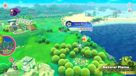 Kirby and the Forgotten Land - Cone Mouth (Natural Plains) Treasure Road