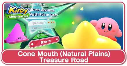 Kirby and the Forgotten Land - Cone Mouth (Natural Plains) Treasure Road