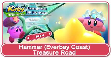 Kirby and the Forgotten Land - Hammer (Everbay Coast) Treasure Road