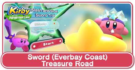 Kirby and the Forgotten Land - Sword (Everbay Coast) Treasure Road