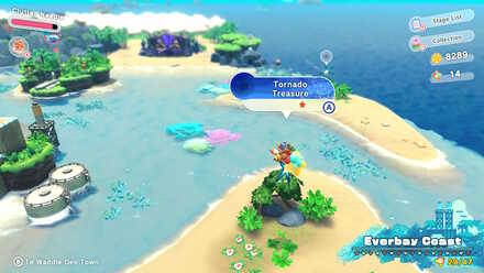 Kirby and the Forgotten Land - Tornado (Everbay Coast) Treasure Road