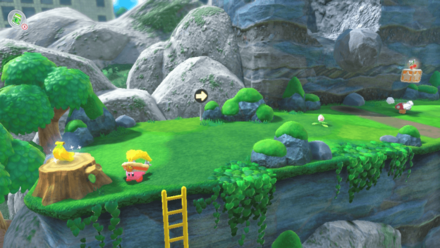 Kirby - Eat the second snack on the tree stump
