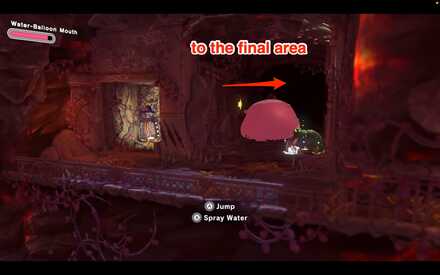 Exit the room as Water Balloon Kirby