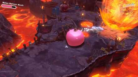 Kirby - Destroy the 1st lava ball