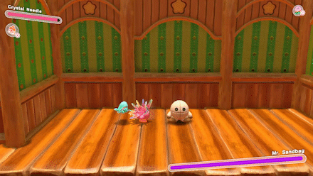 Kriby Crystal Needle Jump Attack