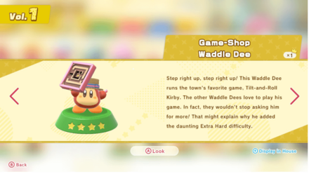 Tilt-and-Roll Minigame - Game Shop Waddle Dee Figure