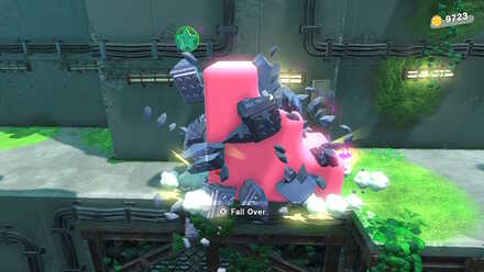 Kirby and the Forgotten Land - crushing obstacles with Stairs Mouth