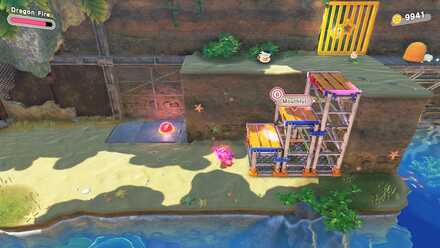 Kirby and the Forgotten Land - Fast-Flowing Waterworks Stairs Mouth 1