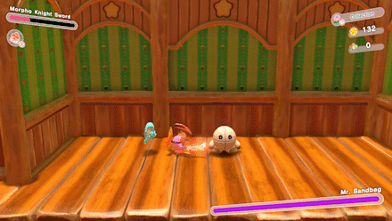 Kirby Recover Health with Morpho Knight