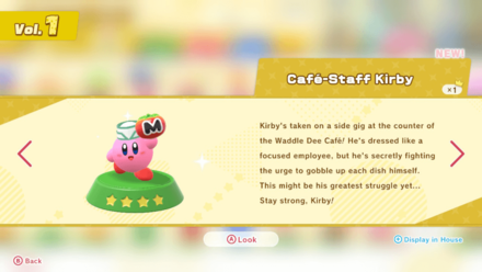 Kirby and the Forgotten Land - Help Wanted - Cafe-Staff Kirby Figure.png