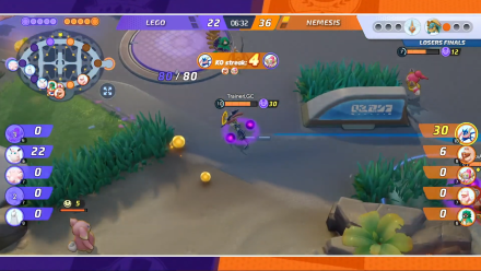 Pokemon UNITE - March Finals Greninja getting a Quadra Kill