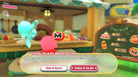Use the Waddle Dee Cafe to get a stock item