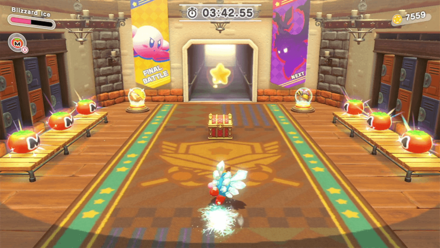 Kirby and the Forgotten Land - Eat a Maxim Tomato After Each Battle