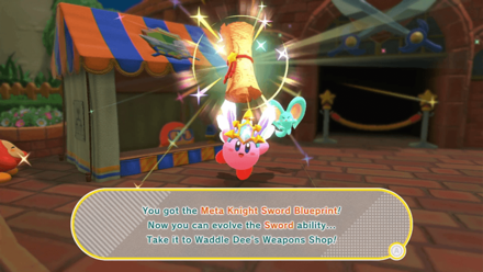 Kirby and the Forgotten Land - Meta Knight Sword Blueprint