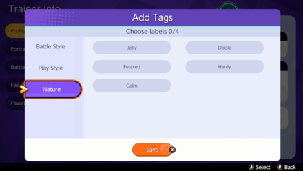 Pokemon UNITE - Labels - Nature