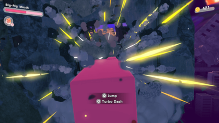 Kirby Driving the Big Rig Truck